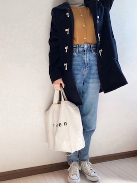 「grove（グローブ）のアイテム（ダッフルコート）」を使った、\  𝚖𝚘𝚖𝚘  /さん（レディース・157cm）の冬コーディネート