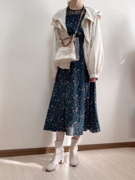 「RETRO GIRL（レトロガール）のアイテム（マウンテンパーカー）」を使った、\  𝚖𝚘𝚖𝚘  /さん（レディース・157cm）の冬コーディネート