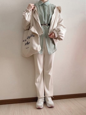 「RETRO GIRL（レトロガール）のアイテム（マウンテンパーカー）」を使った、\  𝚖𝚘𝚖𝚘  /さん（レディース・157cm）の春コーディネート