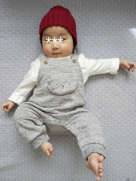 「アイテム（その他ベビー用品、グレー系）」を使った、e m r **さん（キッズ・70cm）の秋コーディネート