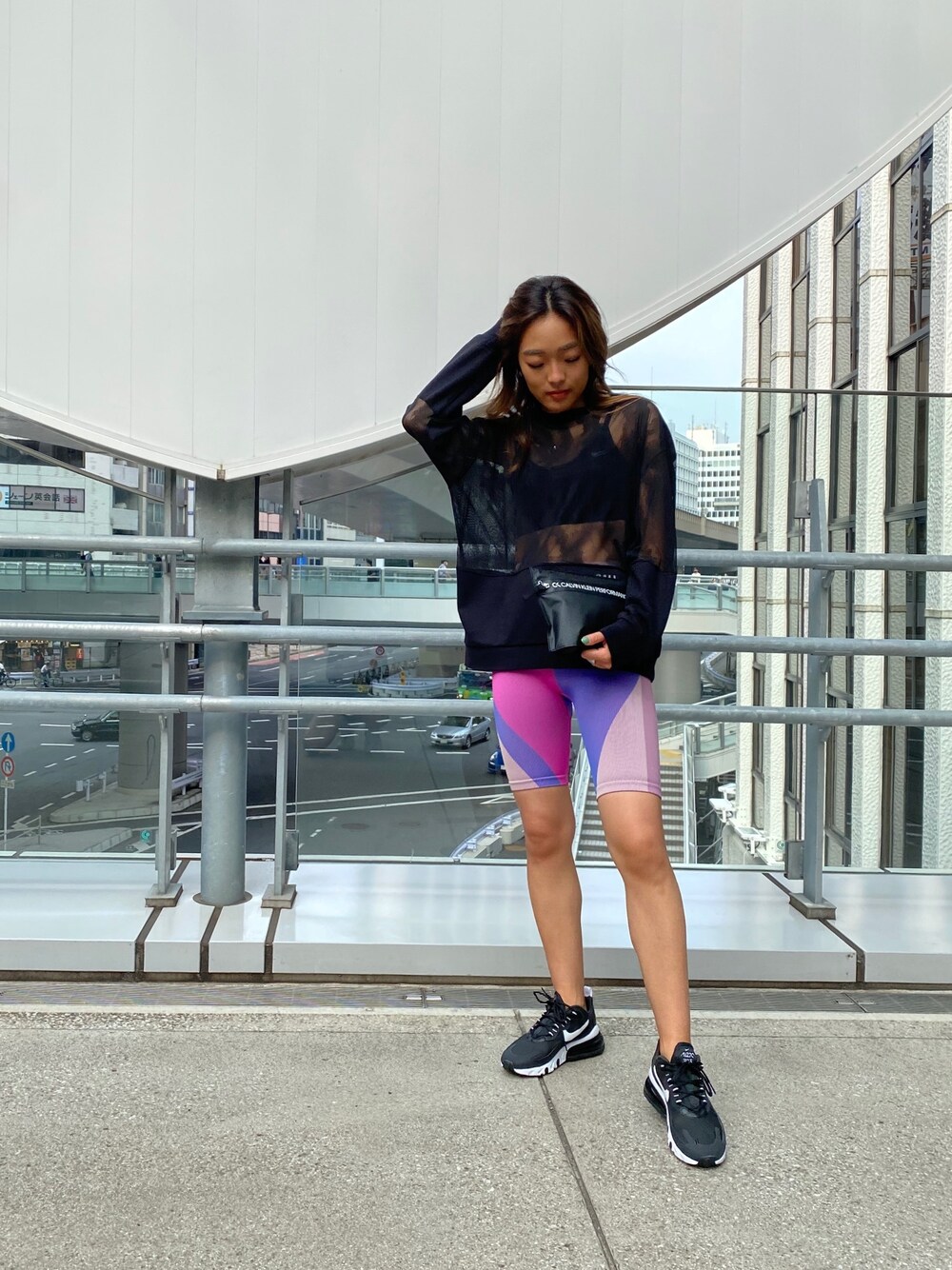 「カルバンクライン、Calvin Klein、ootd、ブラック」｜「NERGYのアイテム（トップス、ブラック系）」を使った、SAYAさん（レディース・157cm）の夏コーディネートの1枚目の写真