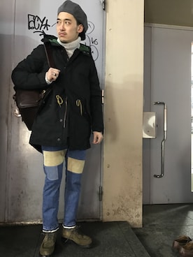 「SCOTCH & SODA（スコッチ アンド ソーダ）のアイテム（ジャケット/アウター）」を使った、Yasunori Chijiwaさん（メンズ・175cm）の冬コーディネート