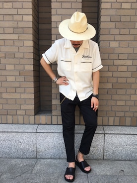 「hat」｜Yasunori Chijiwaさん（メンズ・175cm）の夏コーディネート