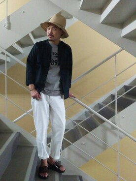 Yasunori Chijiwaさん（メンズ・175cm）の夏コーディネート