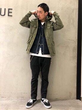 「アイテム（ブルゾン）」を使った、Yasunori Chijiwaさん（メンズ・175cm・30代）の春コーディネート
