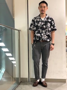 「HTC（エイチティーシー）のアイテム（アクセサリー）」を使った、Yasunori Chijiwaさん（メンズ・175cm）の夏コーディネート