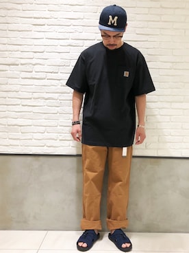 「Gramicci（グラミチ）のアイテム（サンダル）」を使った、Yasunori Chijiwaさん（メンズ・175cm）の夏コーディネート