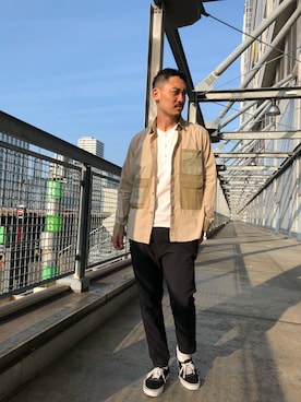 「Johnbull（ジョンブル）のアイテム」を使った、Yasunori Chijiwaさん（メンズ・175cm）の夏コーディネート