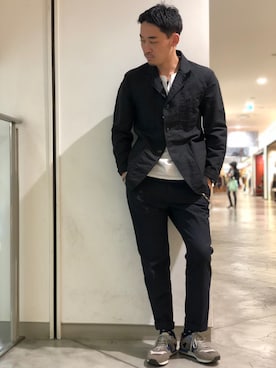 「短髪」｜「アイテム（ジャケット/アウター）」を使った、Yasunori Chijiwaさん（メンズ・175cm）の秋コーディネート