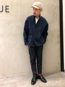 「C-PLUS（シープラス）のアイテム」を使った、Yasunori Chijiwaさん（メンズ・175cm）の冬コーディネート