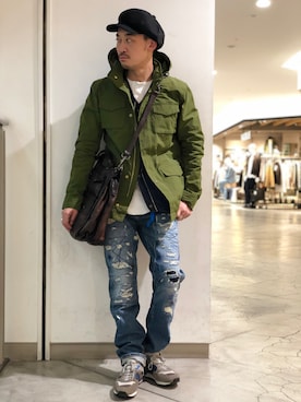 「SCOTCH & SODA（スコッチ アンド ソーダ）のアイテム（ジャケット/アウター）」を使った、Yasunori Chijiwaさん（メンズ・175cm）の冬コーディネート
