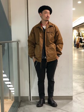 「ショット」｜「アイテム（チノパンツ）」を使った、Yasunori Chijiwaさん（メンズ・175cm）の秋コーディネート