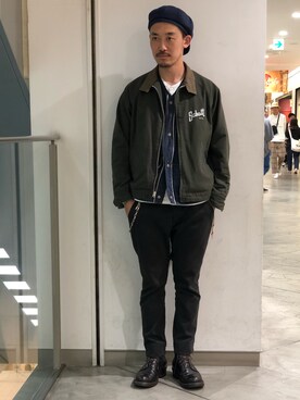 「アイテム（ブルゾン）」を使った、Yasunori Chijiwaさん（メンズ・175cm・30代）の秋コーディネート