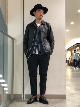 Yasunori Chijiwaさん（メンズ・175cm）の秋コーディネート