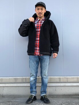 「アイテム（ブルゾン）」を使った、Yasunori Chijiwaさん（メンズ・175cm・30代）の秋コーディネート
