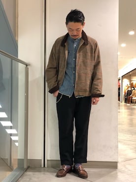 「アイテム（ブルゾン）」を使った、Yasunori Chijiwaさん（メンズ・175cm・30代）の秋コーディネート