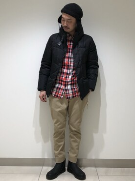 「DUNO（デュノ）のアイテム」を使った、Yasunori Chijiwaさん（メンズ・175cm）の冬コーディネート