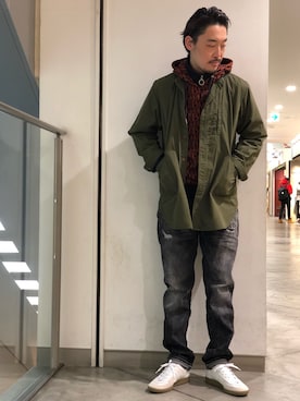 「SCOTCH & SODA（スコッチ アンド ソーダ）のアイテム（パーカー）」を使った、Yasunori Chijiwaさん（メンズ・175cm）の春コーディネート
