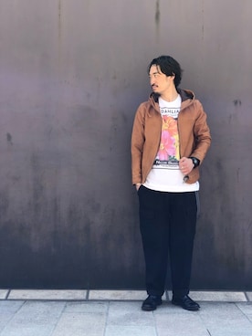 「アイテム（ブルゾン）」を使った、Yasunori Chijiwaさん（メンズ・175cm・30代）の春コーディネート