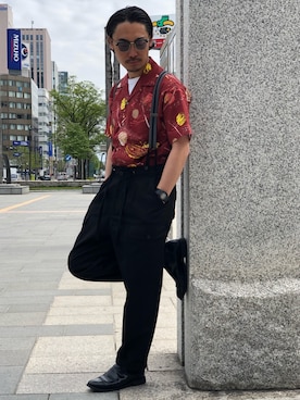 「ショット」｜「アイテム（ブーツ）」を使った、Yasunori Chijiwaさん（メンズ・175cm）の春コーディネート