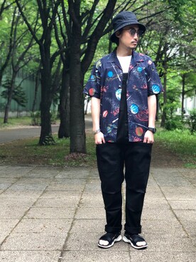 Yasunori Chijiwaさん（メンズ・175cm）の夏コーディネート