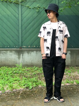 Yasunori Chijiwaさん（メンズ・175cm）の夏コーディネート