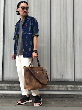 Yasunori Chijiwaさん（メンズ・175cm）の夏コーディネート