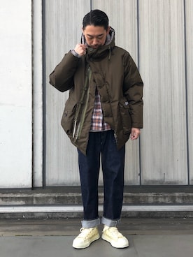 「COMFY（コンフィー）のアイテム（ジャケット/アウター）」を使った、Yasunori Chijiwaさん（メンズ・175cm）の秋コーディネート