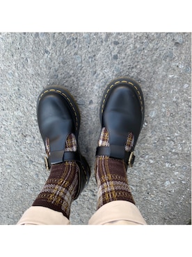 「Dr. Martens（ドクターマーチン）のアイテム（ブーツ、ブラック系）」を使った、Ricさん（レディース・156cm）の春コーディネート