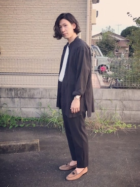 「アイテム（スリッポン）」を使った、YANさん（メンズ・167cm・20代）の夏コーディネート
