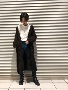 「秋のブラウンスタイル」｜「アイテム（その他アウター）」を使った、ayumi  hagiharaさん（レディース・161cm）の秋コーディネート
