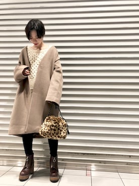 「黒髪ショート」｜ayumi  hagiharaさん（レディース・161cm）の秋コーディネート