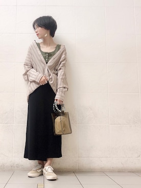 「レイヤードstyle」｜「アイテム（ハンドバッグ）」を使った、ayumi  hagiharaさん（レディース・161cm）の冬コーディネート