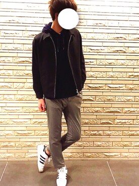 「春物」｜「アイテム（ブルゾン）」を使った、hiroさん（メンズ・184cm）の冬コーディネート
