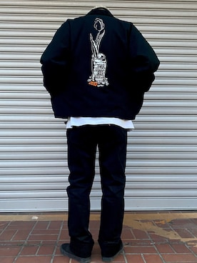 「BlackEyePatch（ブラックアイパッチ）のアイテム（ジャケット/アウター）」を使った、ちゃんづかさん（メンズ・172cm）の春コーディネート