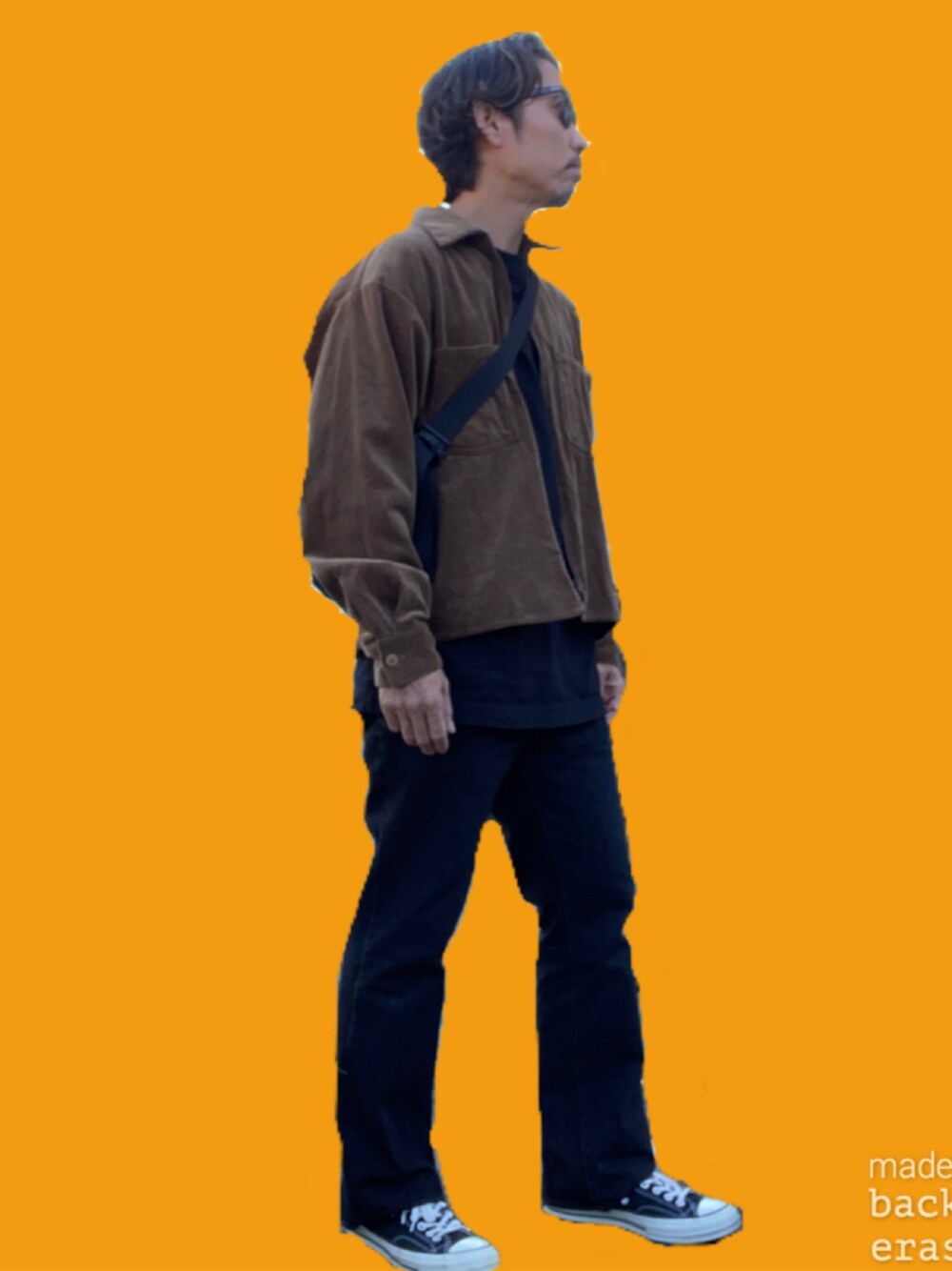 「秋コーデ、CPOジャケット、シンプル、コーデュロイジャケット」｜「BEN DAVISの＜BEN DAVIS × Steven Alan＞ ZIP JACKET/シャツジャケット（ブルゾン、ブラウン系）」を使った、Kousuke Matsumotoさん（メンズ・171cm）の秋コーディネートの1枚目の写真