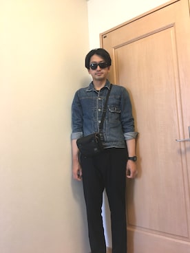 「BACK NUMBER（バックナンバー）のアイテム（デニムジャケット）」を使った、トミナガさん（メンズ・177cm）の春コーディネート