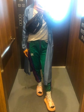 「コロナに負けない」｜「アイテム（サンダル）」を使った、ricky13さん（レディース・156cm）の春コーディネート
