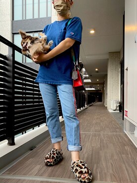 「チョコ太郎」｜ricky13さん（レディース・156cm）の夏コーディネート