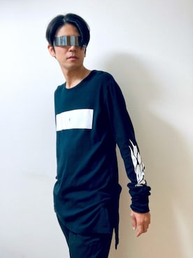 「kiryuyrik（キリュウキリュウ）のアイテム（Tシャツ/カットソー）」を使った、yadbさん（メンズ・180cm）の秋コーディネート
