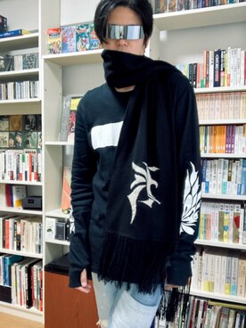「kiryuyrik（キリュウキリュウ）のアイテム（Tシャツ/カットソー）」を使った、yadbさん（メンズ・180cm）の冬コーディネート