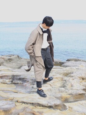 「CLANE（クラネ）のアイテム（パンツ）」を使った、坂口峻吾♻️さん（メンズ・168cm）の春コーディネート