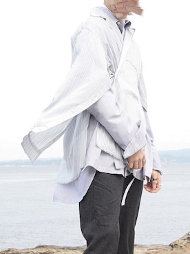 「CLANE（クラネ）のアイテム（パンツ）」を使った、坂口峻吾♻️さん（メンズ・169cm）の春コーディネート