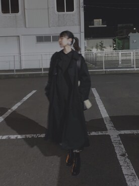 「大ぶりアクセサリー」｜藤咲さん（レディース・167cm）の春コーディネート