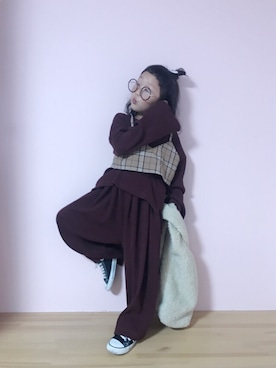 「アイテム（その他トップス）」を使った、になこ＊さん（キッズ・110cm）の秋コーディネート