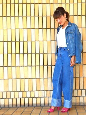 「オリエンタルトラフィック」｜「アイテム（デニムジャケット）」を使った、ORientalTRaffic ルミネ荻窪店さん（レディース・159cm）の春コーディネート