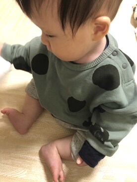 「アイテム（スウェット）」を使った、yukicodeさん（キッズ・60cm）の秋コーディネート