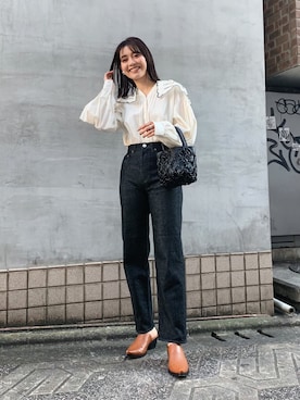 「moussyコーデ」｜minahoさん（レディース・163cm）の冬コーディネート
