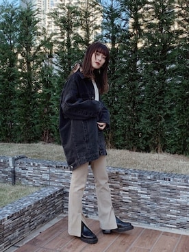 「MOUSSY（マウジー）のアイテム（財布/小物）」を使った、minahoさん（レディース・162cm）の春コーディネート