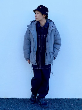 「niko and...（ニコアンド）のアイテム（ダウンジャケット/コート）」を使った、kneko2545さん（メンズ・162cm）の秋コーディネート